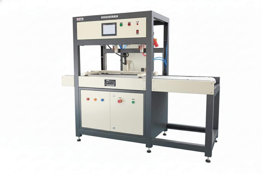 ELIND Battery HRD Production Line Tester — manual and PLC conveyor-integrated models for 12V lead acid battery end-of-line quality testing